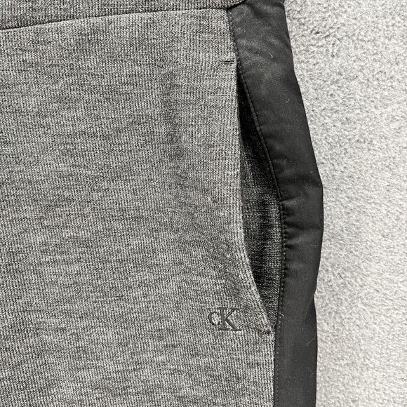 Calvin Klein Jeans Joggers Womens Large Gray Black stripe Logo sweatpants - Picture 5 of 12